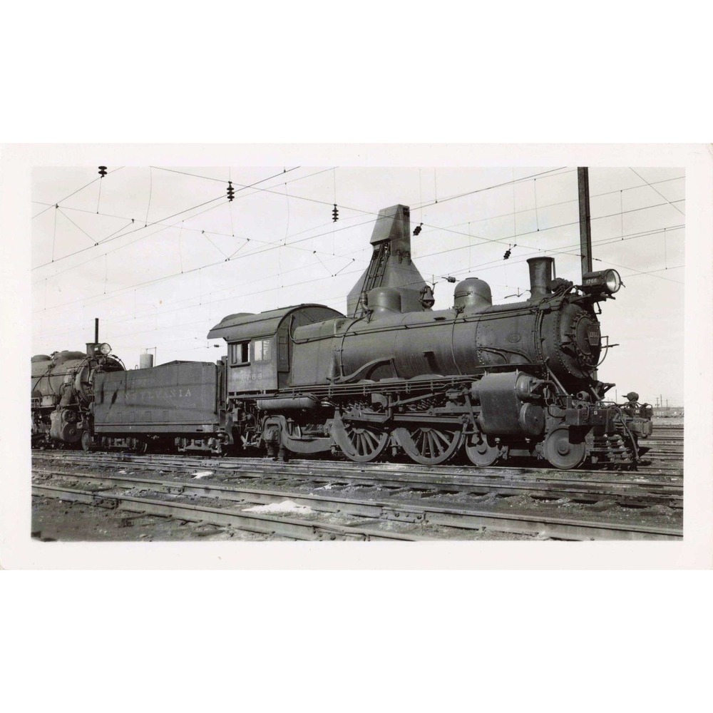 PRR Pennsylvania Railroad 4-4-2 #1766 Steam Locomotive Wilmington DE 1948 Photo